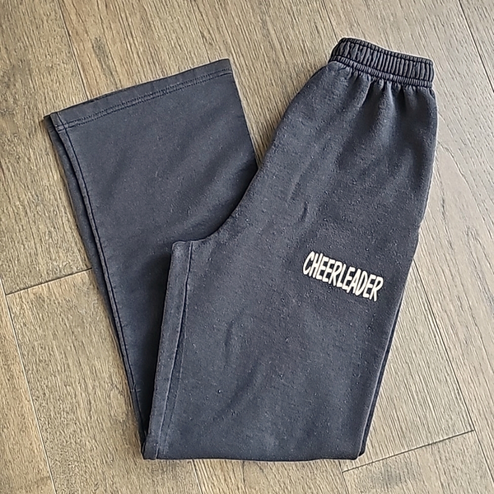 CHEERLEADER SWEAT PANTS BLACK SIZE SMALL